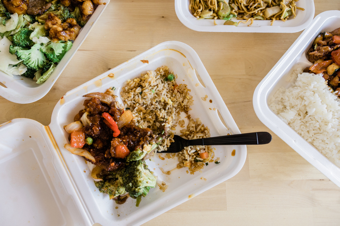 Various Takeaway Food Flatlay